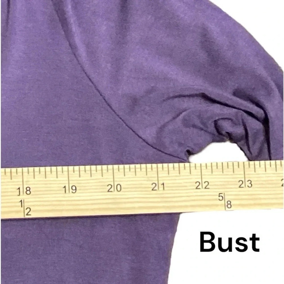 LOGO by Lori Goldstein button front knit cardigan with water colored sheer trim - Picture 6 of 8